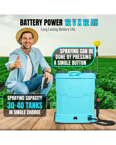 Neptune BS-13 Knapsack Battery Sprayer (12V x 12Amp Telescopic Stainless Steel Lance 20L Tank Capacity)