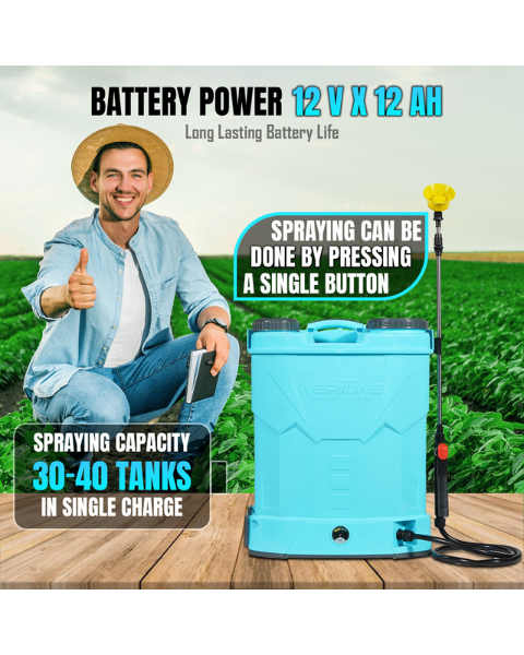 Neptune BS-13 Knapsack Battery Sprayer (12V x 12Amp Telescopic Stainless Steel Lance 20L Tank Capacity)