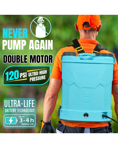 Neptune BS-13 Knapsack Battery Sprayer (12V x 12Amp Telescopic Stainless Steel Lance 20L Tank Capacity)