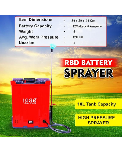 RBD SINGLE MOTOR BATTERY SPRAYER 12 X 8