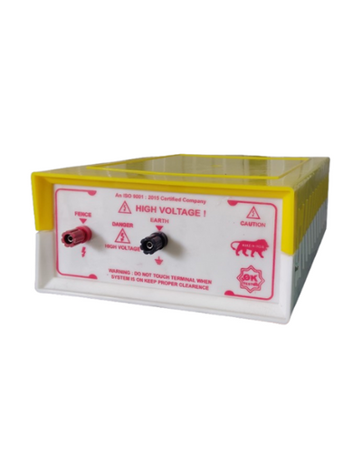 URJA 15 KV DIGITAL SOLAR FENCE ENERGIZER OF DUAL POWER MODE FOR WITH CABLES AND 2 PIECE WARNING BOARDS, CAPACITY 50 ACRES