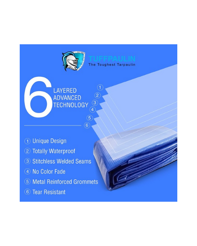 टफपॉलिन 12फीट X 12फीट 120 जीएसएम पारदर्शी तारपॉलिन- तिरपाल