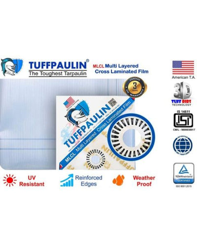 TUFFPAULIN 40FT X 30FT 150 GSM TRANSPARENT HAY COVERS HEAVY DUTY TARPAULIN-TIRPAL