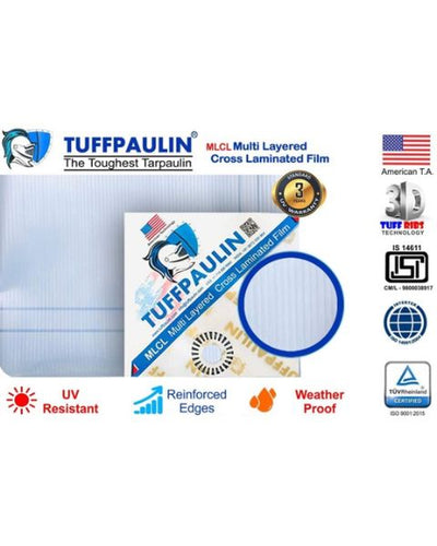 TUFFPAULIN 40FT X 30FT 150 GSM TRANSPARENT HAY COVERS HEAVY DUTY TARPAULIN-TIRPAL