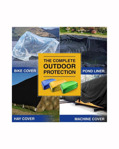 TUFFPAULIN 40FT X 40FT 150 GSM BLACK HAY COVERS HEAVY DUTY TARPAULIN- TIRPAL