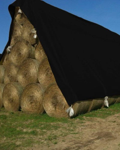 TUFFPAULIN 40FT X 40FT 150 GSM BLACK HAY COVERS HEAVY DUTY TARPAULIN- TIRPAL