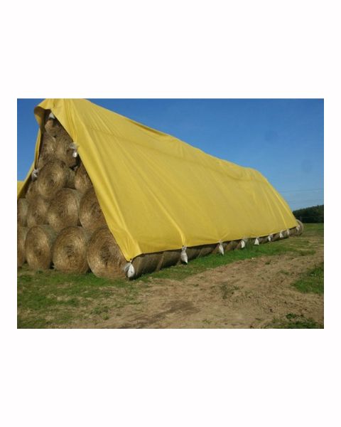 TUFFPAULIN 40FT X 40FT 150 GSM YELLOW HAY COVERS HEAVY DUTY TARPAULIN- TIRPAL