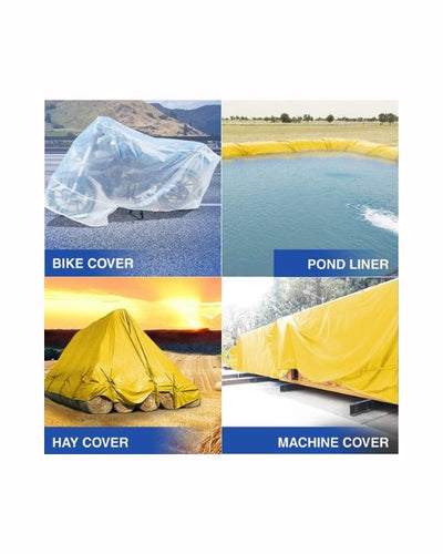 TUFFPAULIN 40FT X 40FT 200 GSM YELLOW POND LINER SUPER TARPAULIN-TIRPAL