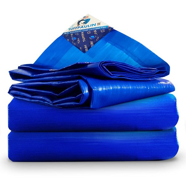 TUFFPAULIN 40FT X 60FT 200 GSM BLUE POND LINER TARPAULIN-TIRPAL