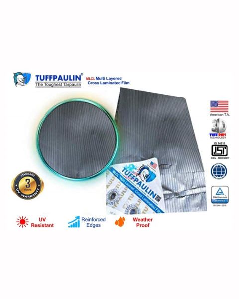 TUFFPAULIN 50FT X 50FT 150 GSM SILVER POND LINERS TARPAULIN-TIRPAL