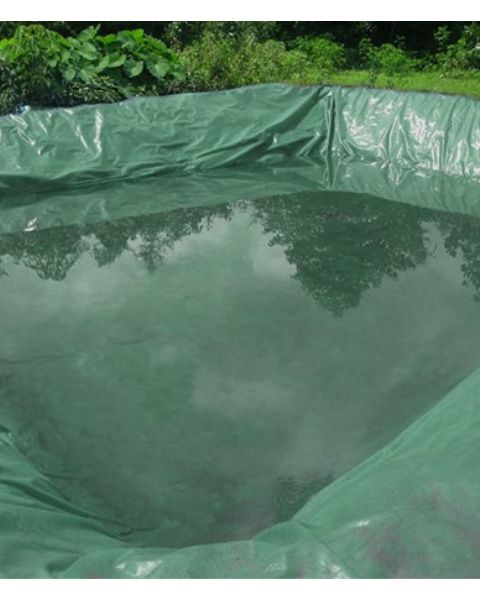 TUFFPAULIN 50FT X 50FT 200 GSM GREEN POND LINER TARPAULIN-TIRPAL