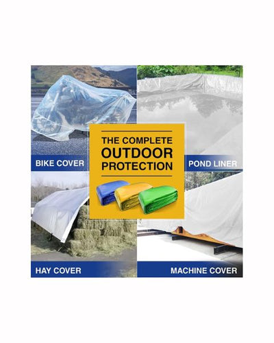 TUFFPAULIN 50FT X 50FT 200 GSM TRANSPARENT POND LINER TARPAULIN-TIRPAL