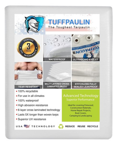 TUFFPAULIN 75FT X 30FT 120 GSM TRANSPARENT TARPAULIN-TIRPAL