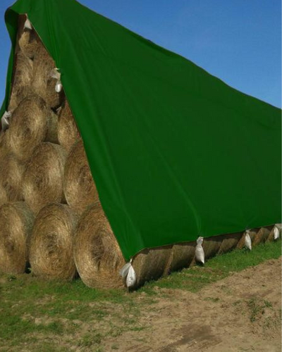 TUFFPAULIN 80FT X 80FT 250 GSM GREEN HAY COVERS HEAVY DUTY TARPAULIN-TIRPAL