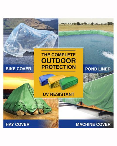 TUFFPAULIN HAYCOVER TARPAULIN- TIRPAL 200GSM (40FTX30FT, GREEN)