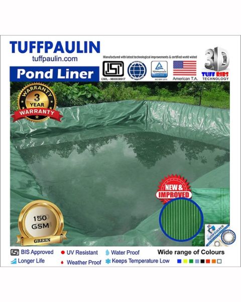 TUFFPAULIN PONDLINER 40FT X 30FT 150 GSM HEAVY DUTY TARPAULIN -TIRPAL