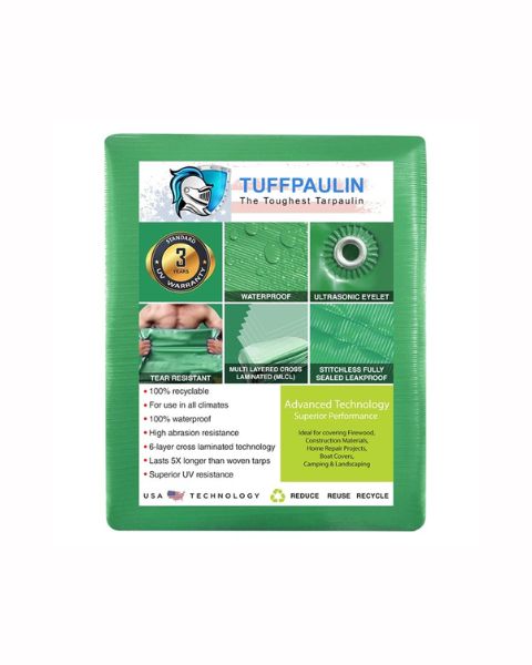 TUFFPAULIN PONDLINER 40FT X 30FT 150 GSM HEAVY DUTY TARPAULIN -TIRPAL