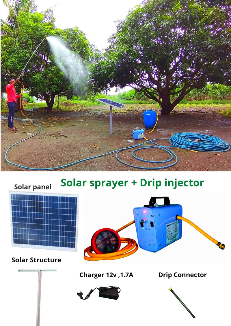 UJWAL ELECTRICS 0.1HP SOLAR SPRAYER + DRIP INJECTOR