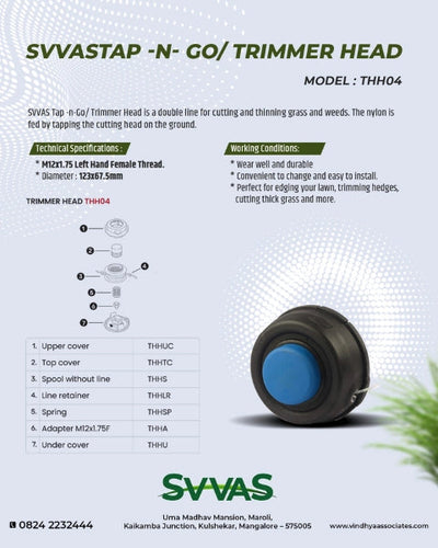 SVVAS Virat Tap-N-Go/Trimmer Head (Thh04)