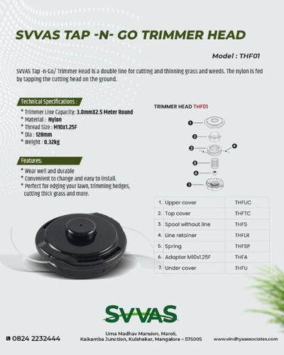 SVVAS Virat Trimmer Head/Tap And Go (Ths01)