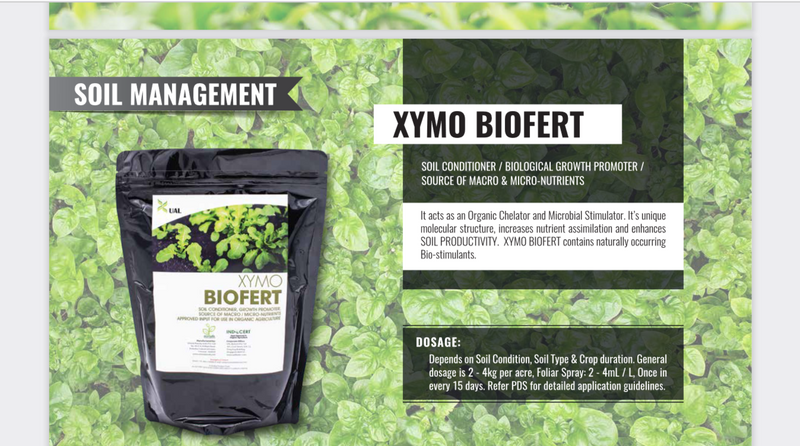 UAL XYMO BIOFERT ORGANIC CERTIFIED SOIL CONDITIONER & GROWTH PROMOTER