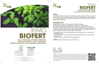 UAL XYMO BIOFERT ORGANIC CERTIFIED SOIL CONDITIONER & GROWTH PROMOTER