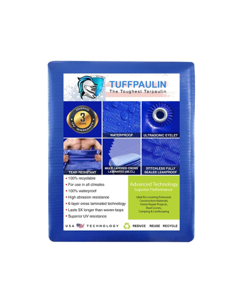 TUFFPAULIN 10FT X 8FT 120 GSM BLUE TARPAULIN-TIRPAL