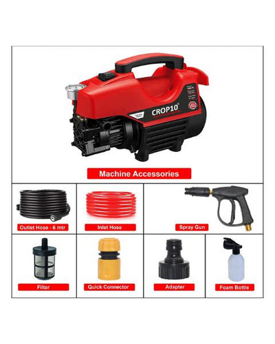 CROP-10 1600W ELECTRIC PORTABLE HIGH PRESSURE CAR WASHER MACHINE IMPLEMENTS