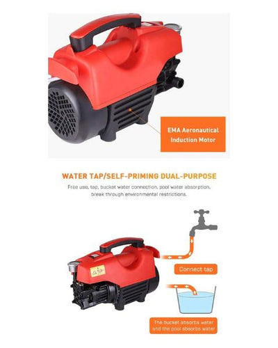 CROP-10 1600W ELECTRIC PORTABLE HIGH PRESSURE CAR WASHER MACHINE IMPLEMENTS