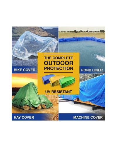 TUFFPAULIN 40FT X 40FT 150 GSM BLUE HAY COVERS HEAVY DUTY TARPAULIN- TIRPAL