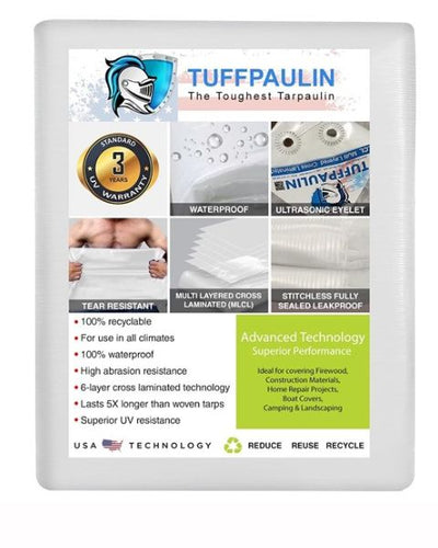 TUFFPAULIN 40FT X 30FT 200 GSM TRANSPARENT HAY COVERS SUPER HEAVY DUTY TARPAULIN-TIRPAL
